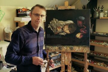 David Croitor in atelierul de lucru