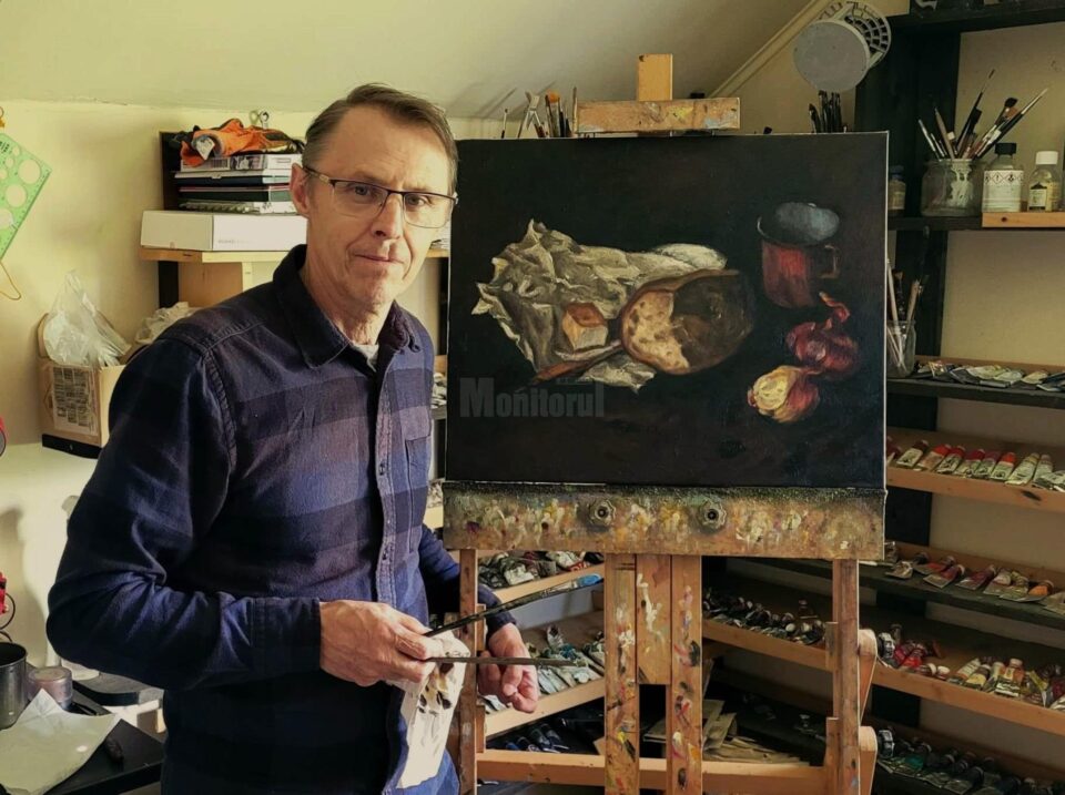 David Croitor in atelierul de lucru