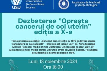 Dezbaterea „Oprește cancerul de col uterin”, ediția a X-a, la USV
