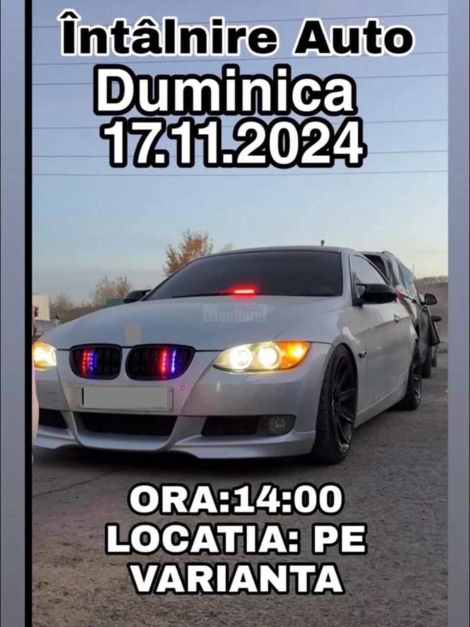 Polițiștii au descins la un party cu drifturi: un autoturism care imita Poliția, imobilizat, amenzi mari și permise suspendate