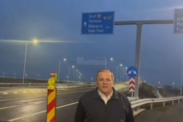 Liderul PNL Suceava, Gheorghe Flutur, a parcursul noul tronson al autostrăzii A7 care a fost deschis circulației rutiere