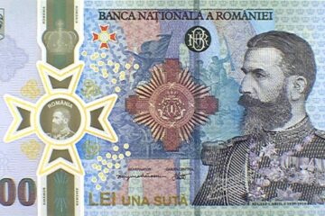 Bancnotă aniversară, de colecție, lansată de BNR la 185 de ani de la nașterea regelui Carol I - avers