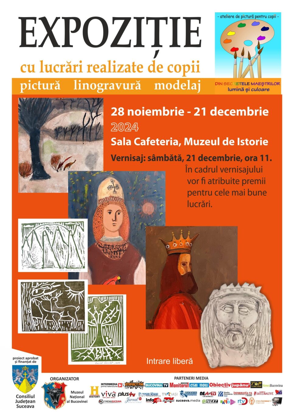 Expoziția Atelierelor de artă pentru copii „Din secretele maeștrilor – lumină și culoare 2024”, la Muzeul de Istorie Expoziția Atelierelor de artă pentru copii „Din secretele maeștrilor – lumină și culoare 2024”, la Muzeul de Istorie