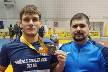 Iosif Zlotar alaturi de antrenorul Andrei Bolohan