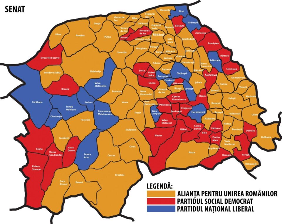 Cum au votat sucevenii în fiecare localitate din județ pentru Senat