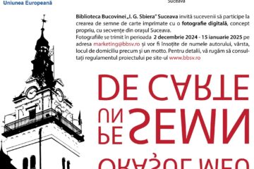 Concurs de fotografie digitală intitulat „Orașul meu pe un semn de carte”, inițiat de Biblioteca Bucovinei Suceava