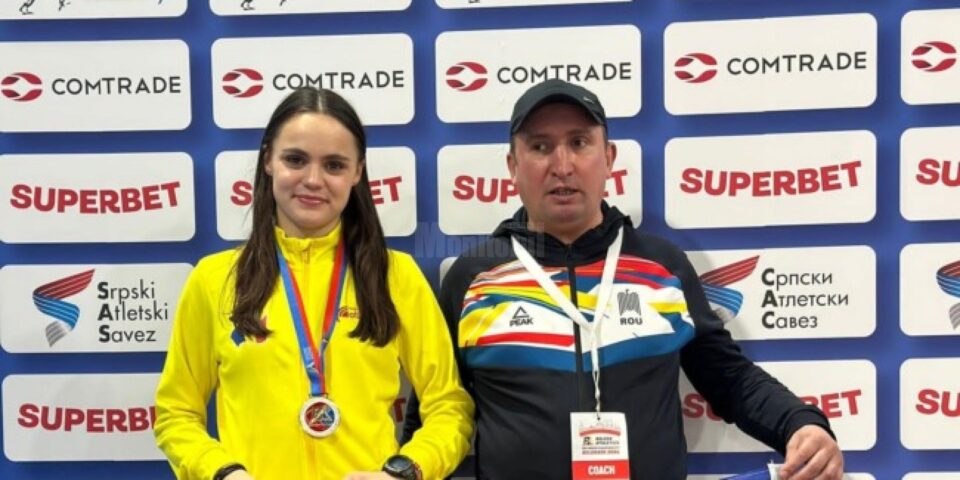 Claudia Costiuc alaturi de antrenorul Cristian Prasneac