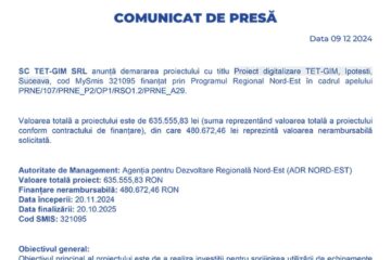 Proiect digitalizare TET-GIM, Ipotesti, Suceava
