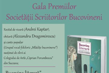 Gala Premiilor Societății Scriitorilor Bucovineni, vineri, la Biblioteca Bucovinei