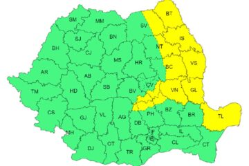 Cod galben de intensificări ale vântului și zăpadă viscolită, la munte
