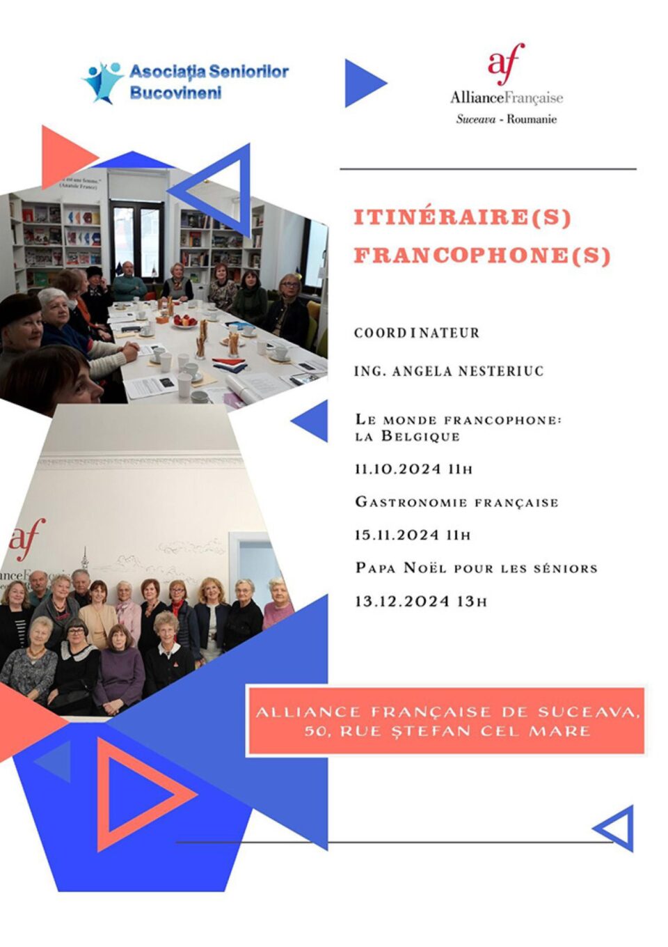 „Moș Crăciun pentru seniori”, activitate organizată la Alianța Franceză din Suceava „Moș Crăciun pentru seniori”, activitate organizată la Alianța Franceză din Suceava