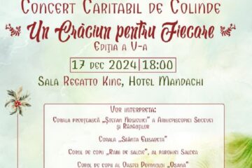 Concert caritabil de colinde, în cadrul proiectului ,,Un Crăciun pentru fiecare”, ediția a V-a, la Hotel Mandachi
