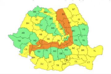 Hartă avertizare meteo