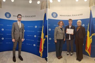 Teodor Cârloanță și elevul David Curuț