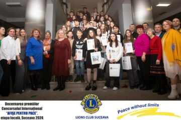 Lions Club Suceava i-a premiat pe cei mai talentați elevi care au participat la Concursul internațional „Afișe pentru pace”