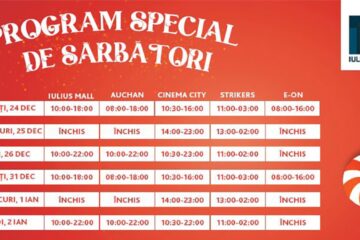 Program special de Crăciun și Revelion, la Iulius Mall Suceava