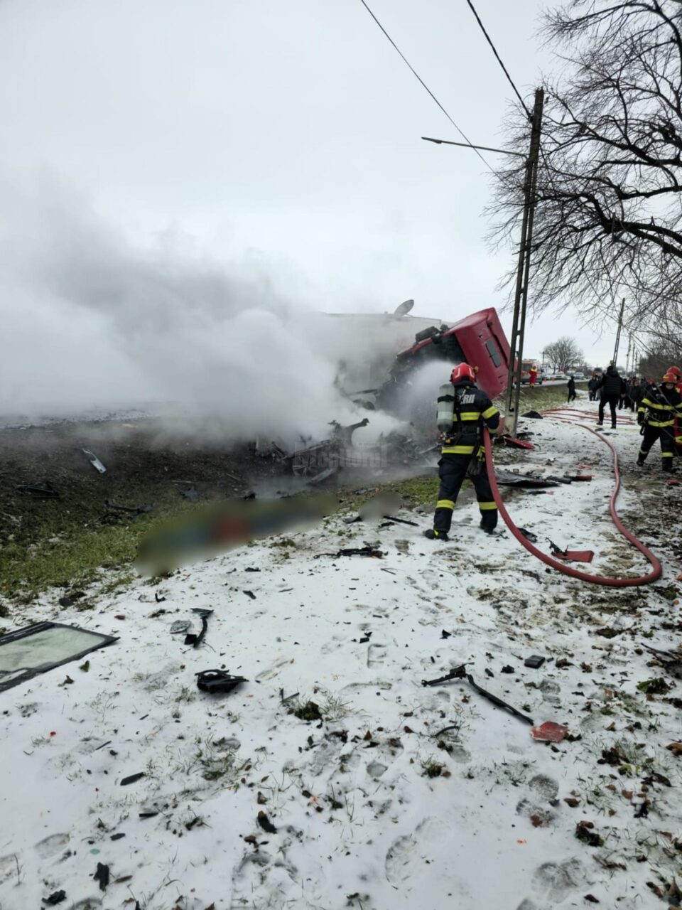 Accident groaznic pe E 85, în a doua zi de Crăciun