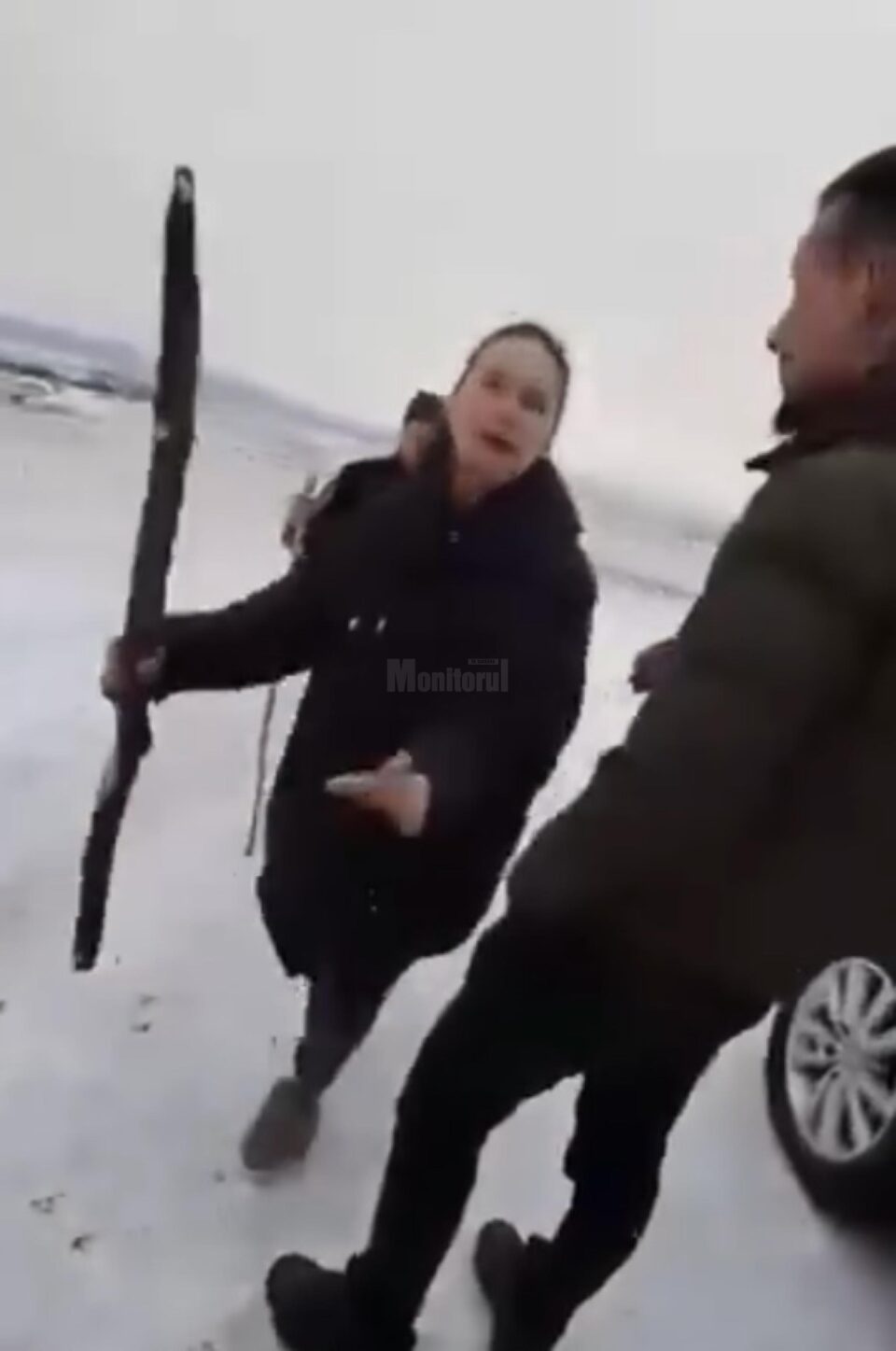 Femeia care avea terenul luat în arendă le-a reproșat celor cinci că au intrat fără drept pe acea suprafață și l-a lovit cu un par pe unul din cei cinci