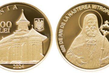 Moneda de aur 400 ani Mitropolit Dosoftei 1