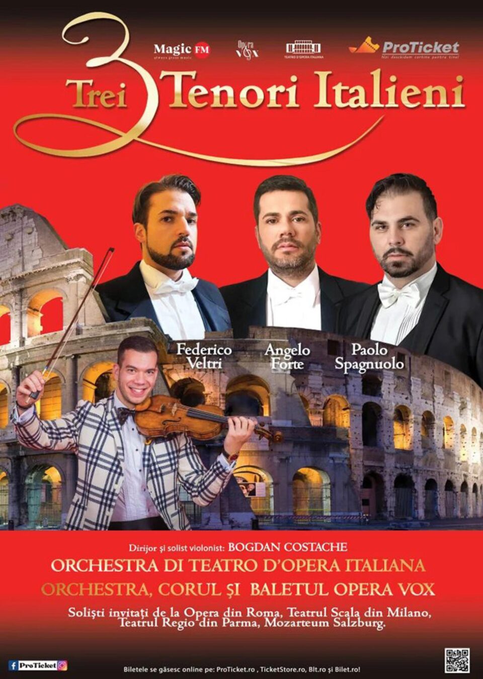 Alexandru Bogdan Costache, solist violonist și dirijor, revine la Suceava cu „Trei tenori italieni” Alexandru Bogdan Costache, solist violonist și dirijor, revine la Suceava cu „Trei tenori italieni”