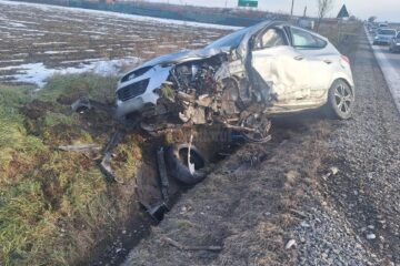 Accidentul produs duminică, 5 ianuarie, pe drumul european 85, în zona localității Fântâna Mare