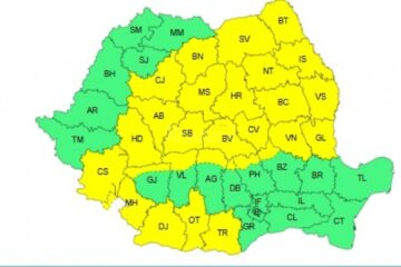 Cod Galben de vânt și ninsori la munte, în județul Suceava