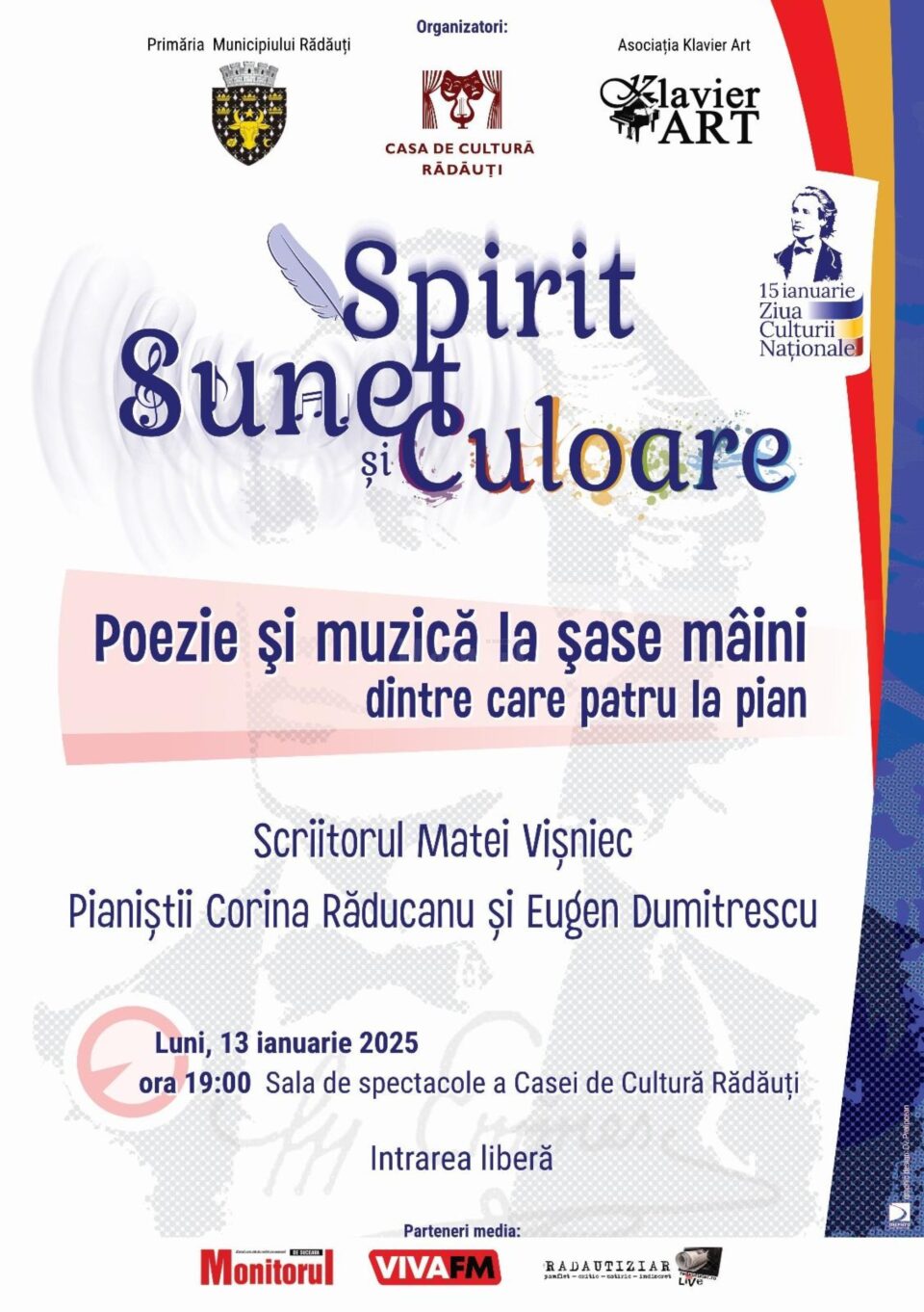 Acțiunea „Poezie și muzică la șase mâini... din care patru la pian”, la Casa de Cultură Rădăuți Acțiunea „Poezie și muzică la șase mâini... din care patru la pian”, la Casa de Cultură Rădăuți