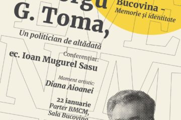 „Iorgu G. Toma, un politician de altădată”, conferință, la Biblioteca Municipală Câmpulung Moldovenesc