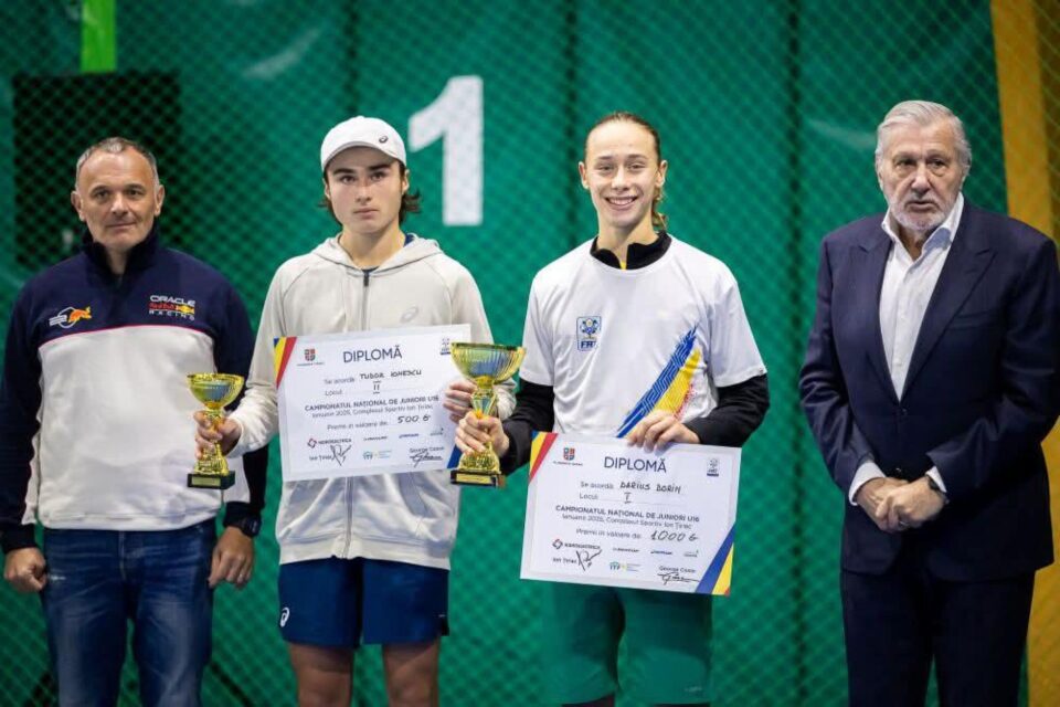 Tudor Ștefan Ionescu și Lucas Milos cu Ilie Năstase