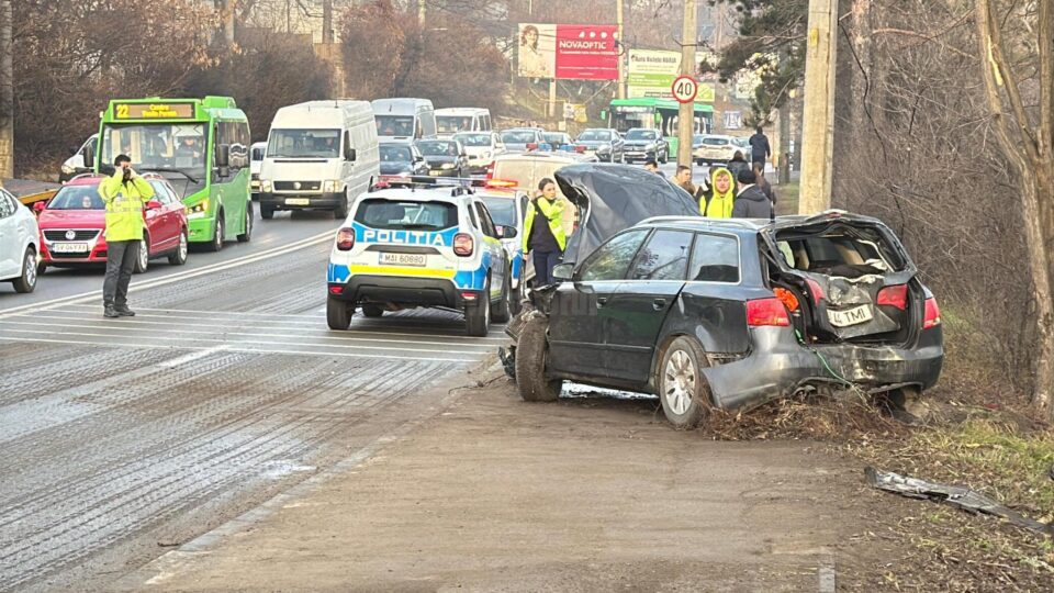 Un adult și un minor au ajuns la spital după un nou accident în zona Grup Școlar