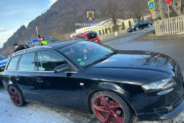 Autoturismul condus de tanarul pericol public