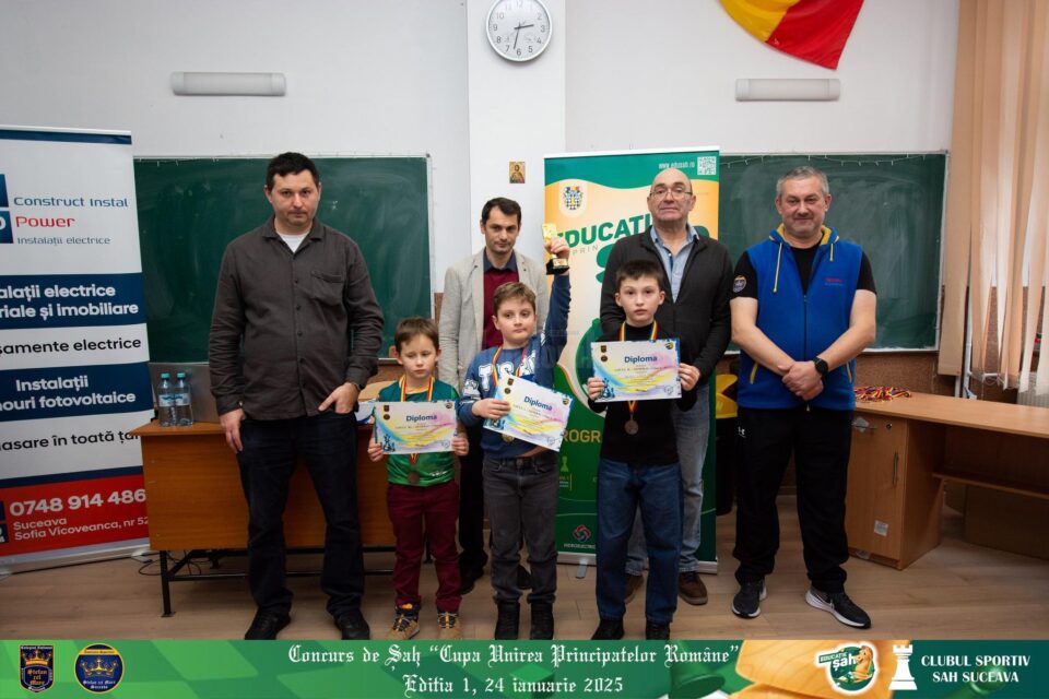 Peste 100 de copii au participat la Concursul de șah „Cupa Unirea Principatelor Române”, ediția I