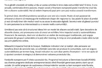 De la idee la impact: Cum să-ți transformi pasiunea într-o afacere socială cu fonduri europene