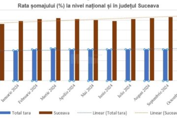 Rata șomajului a crescut constant în județ și este dublă față de cea la nivel național