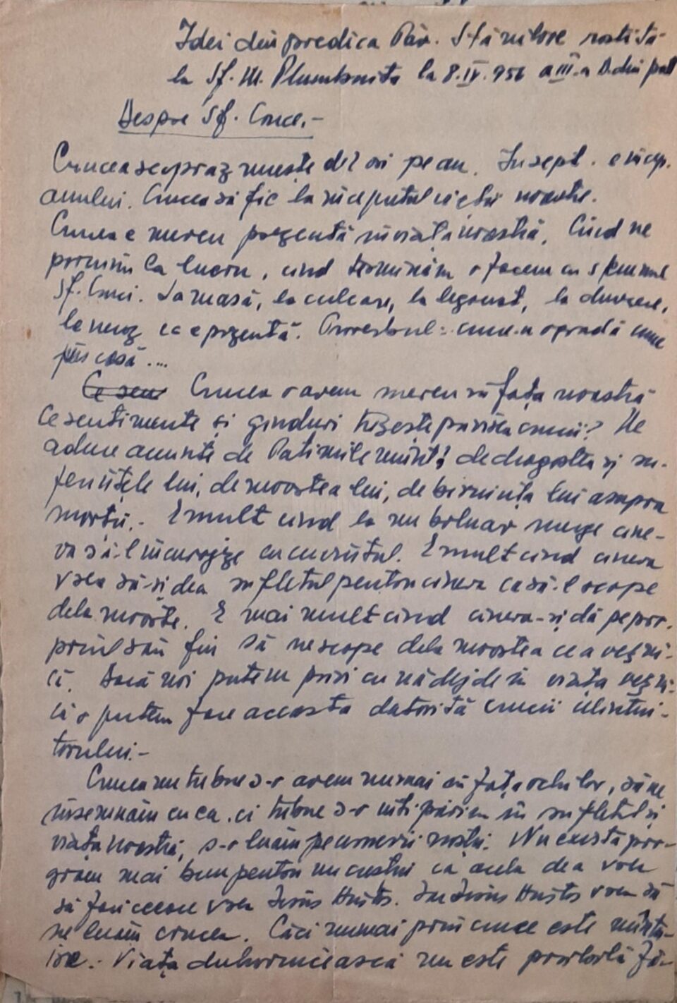 Două cuvinte ale Sf. Pr. Mărturisitor Dumitru Stăniloae păstrate în însemnările Episcopului Irineu Crăciunaș