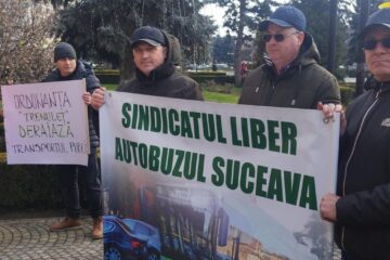 Sindicaliștii suceveni din transportul public la protestul organizat la Ploiești împotriva efectelor ordonanței ”Trenuleț”