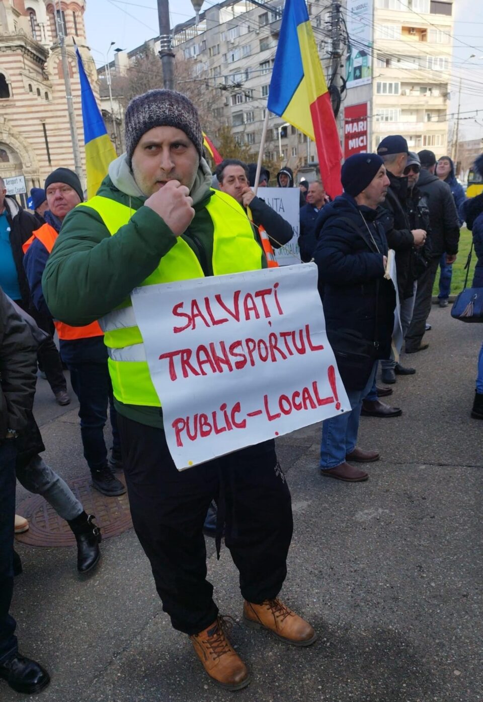 Protest al sindicaliștilor din transportul public împotriva efectelor ordonanței ”Trenuleț”