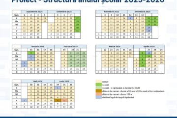 Calendarul propus de Ministerul Educației