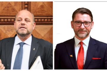 Fostul primar Aurel Olărean și Traian Andronachi
