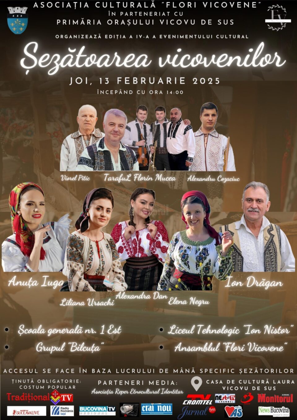 Evenimentul cultural-educativ „Șezătoarea Vicovenilor” continuă joi și vineri, la Casa de Cultură Laura, Vicovu de Sus Evenimentul cultural-educativ „Șezătoarea Vicovenilor” continuă joi și vineri, la Casa de Cultură Laura, Vicovu de Sus