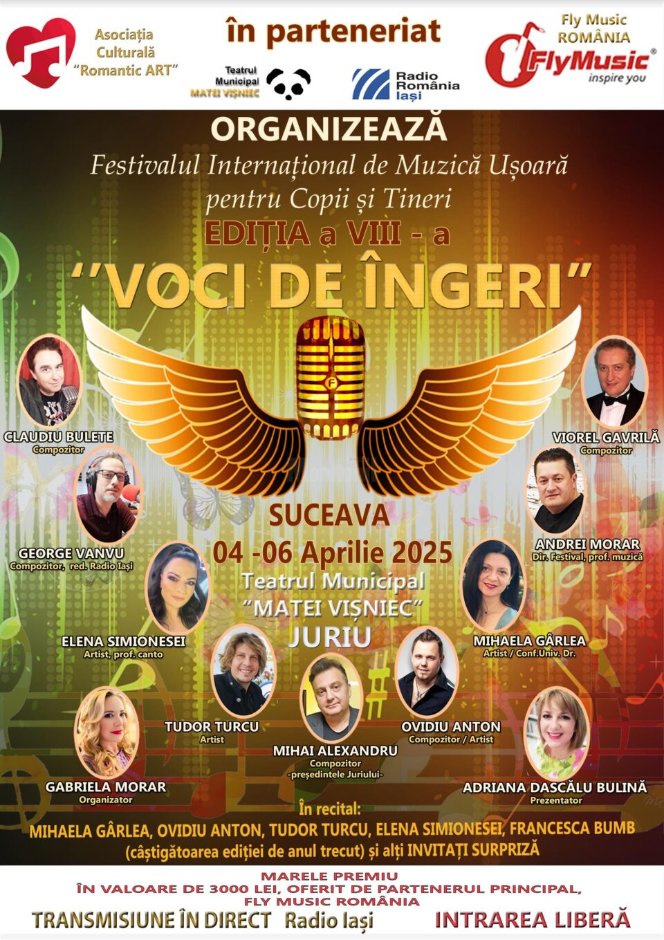 Au început înscrierile pentru Festivalul de Muzică Ușoară pentru Copii și Tineri „Voci de Îngeri” Au început înscrierile pentru Festivalul de Muzică Ușoară pentru Copii și Tineri „Voci de Îngeri”