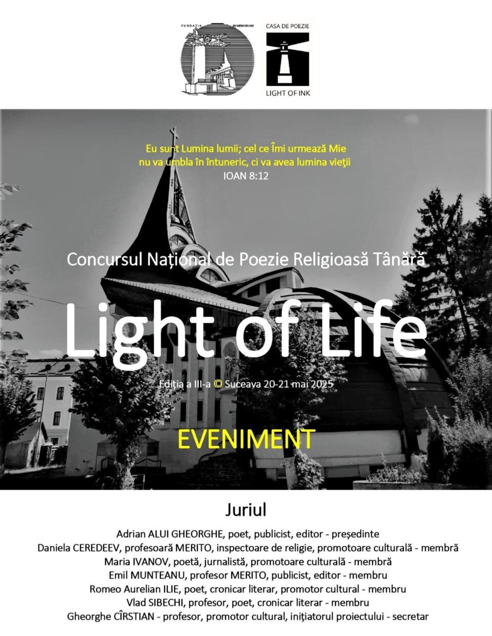 Au început înscrierile pentru Concursul Național de Poezie Religioasă Tânără „Light of Life”, ediția a III-a