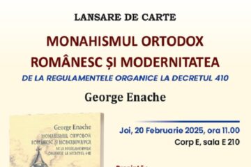 Volumul „Monahismul ortodox românesc și modernitatea” va fi lansat joi, la USV, în prezența autorului