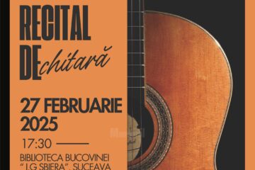 Recital de chitară, la Biblioteca Bucovinei „I.G. Sbiera”