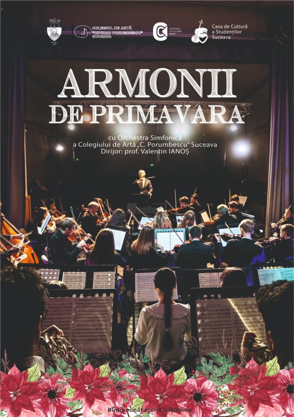 „Armonii de primăvară”, concert de muzică simfonică, la Centrul Cultural Siret