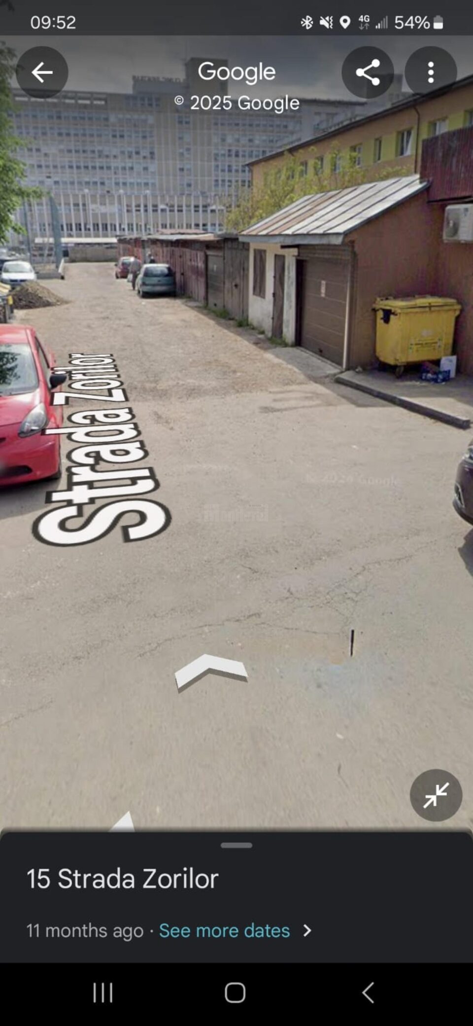 Linia de garaje de pe strada Zorilor din municipiul Suceava