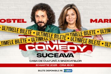 Stand-up cu Maria și Costel, pe 8 martie, pe scena Casei de Cultură