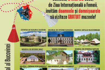 Doamnele și domnișoarele pot vizita, gratuit, muzeele sucevene, sâmbătă, de Ziua Femeii