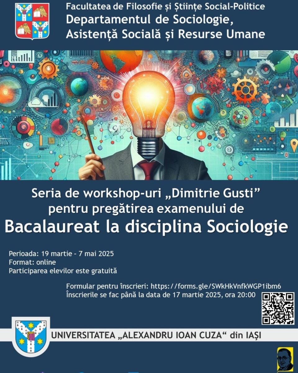 Pregătire gratuită la sociologie, pentru examenul de bacalaureat, pentru elevii de-a XII-a Pregătire gratuită la sociologie, pentru examenul de bacalaureat, pentru elevii de-a XII-a