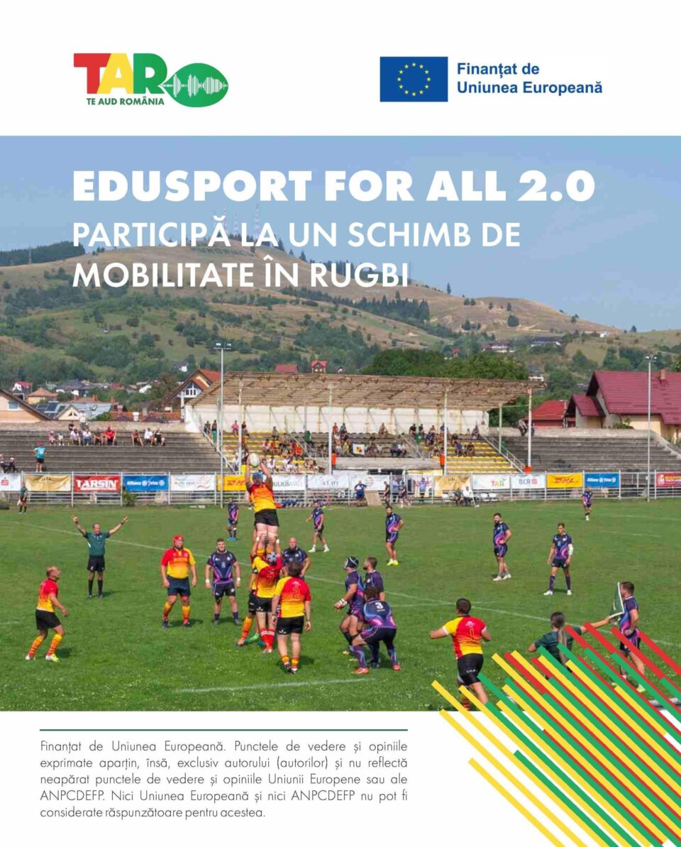 Tehnicieni dedicați rugbiului, invitați de Fundația Te Aud România să se alăture unui proiect ce vizează dezvoltarea sportului de masă